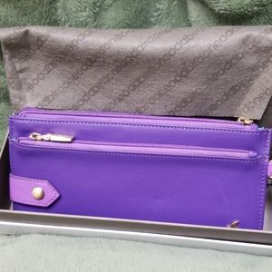 One Odd Bird Leather Wristlet